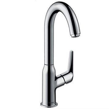 Смеситель для раковины Hansgrohe Novus 240 на 1 отв. без донного клапана, поворотный излив 155мм, h247мм, цвет: хром