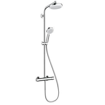 Душевая стойка Hansgrohe Crometta 160 Showerpipe с верхнем душем 180мм, ручным душем, и термостатическим смесителем, цвет: хром