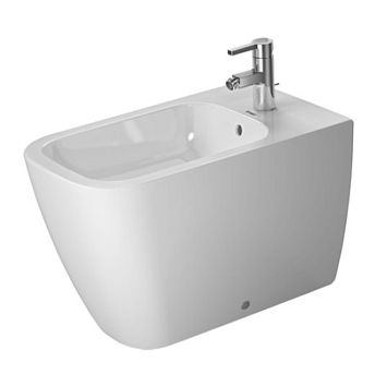 Duravit Happy D.2  Биде напольное  с перел., с 1 отв. под смес., вкл. заглушку для перелива, хром, вкл. крепление Durafix, 365x630мм, цвет: Белый