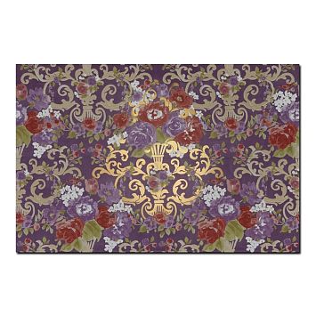 Керамическая плитка Petrachers Primavera Romana Fioritura Oro Su Viola Luc 65x97,7