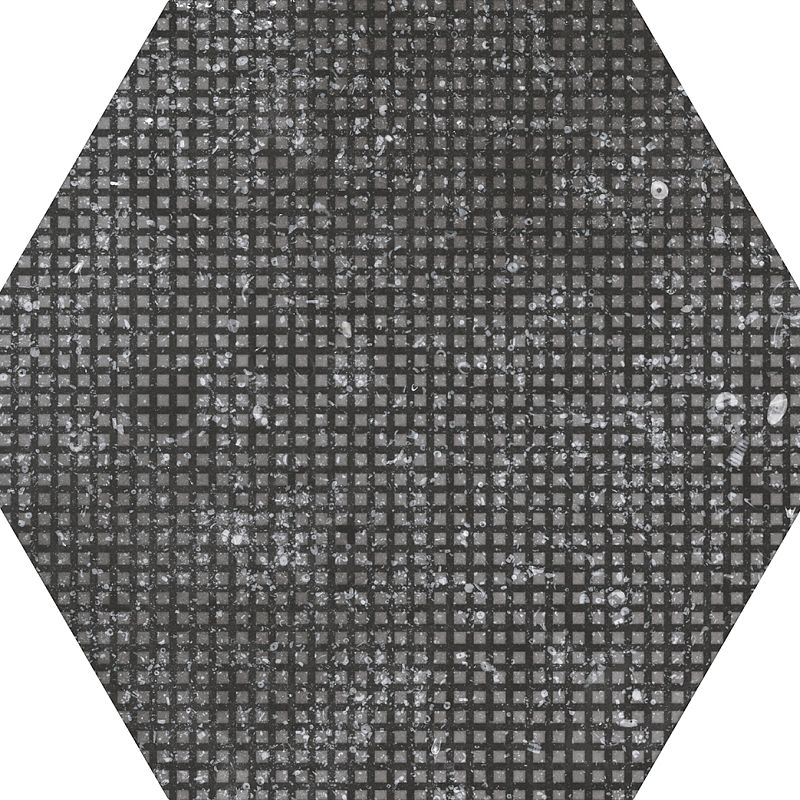 Equipe Керамогранит Coralstone Hexagon Melange Black 29,2x25,4x0,83