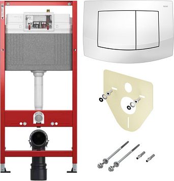 TECE K440200 TECEbase BASE 2.0 Комплект инсталляции 4 в 1 с панелью смыва ТЕСЕambia, цвет белый, для установки подвесного унитаза