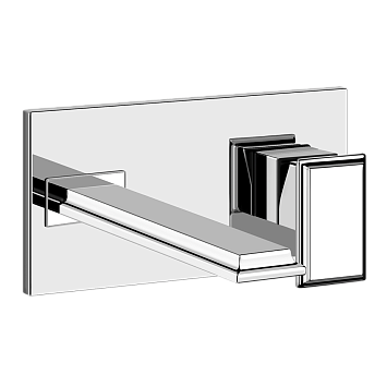 Настенный смеситель Gessi Eleganza с длинным изливом, без донного клапана, встраиваемая часть для смесителя с изливом