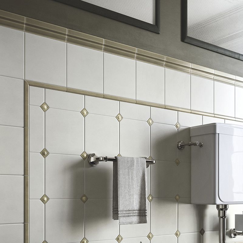 Вставка Ceramiche Grazia Amarcord Tozzetto Bianco Matt 3x3