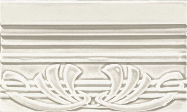 Бордюр Ceramiche Grazia Epoque Terminale Deco Bianco Craquele 12x20