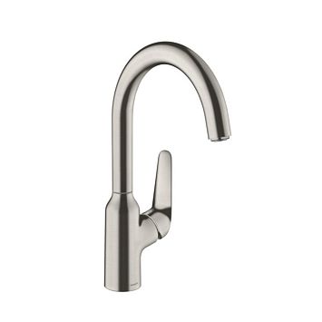 Смеситель для раковины Hansgrohe Focus на 1 отв., цвет: сталь