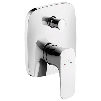 Смеситель для душа Hansgrohe PuraVida встраиваемый, с переключателем потоков, внешняя часть, цвет: хром