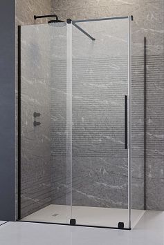Дверь Furo KDJ Black 62,2x200 прозрачное 8 мм правая 1/3