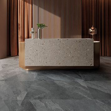 Керамогранит Keope Ceramiche Ubik Anthracite R10 RT 60x60