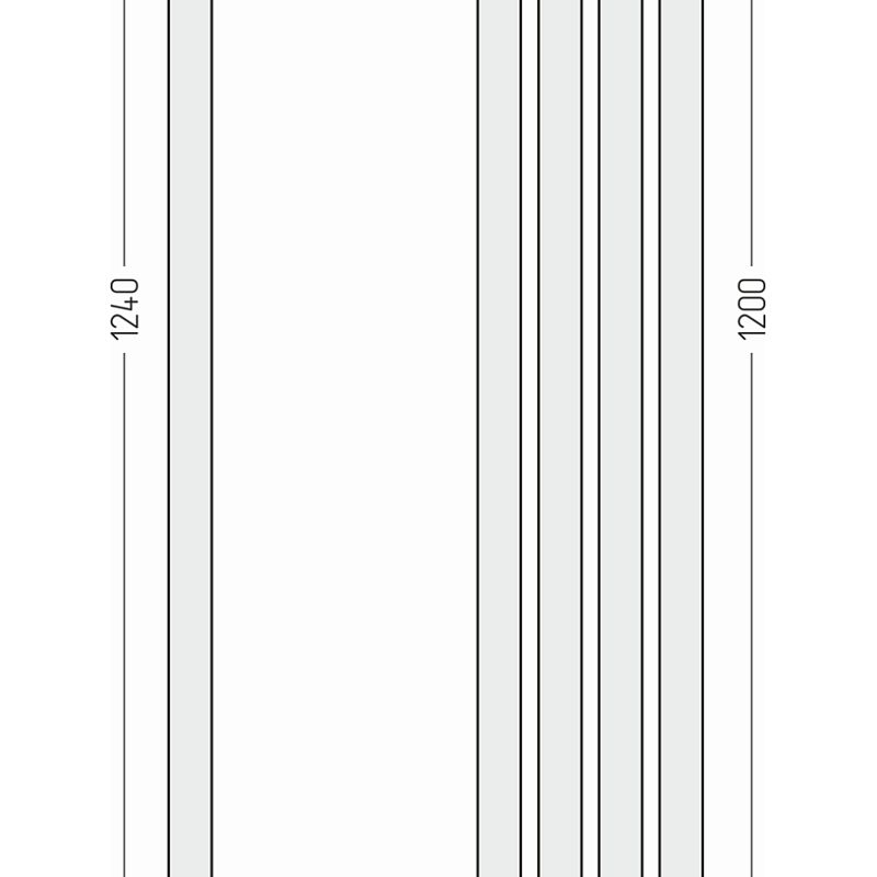 Отопительный радиатор Сунержа Эстет-0 EU50 левый 1200х180 4 секции, Золото