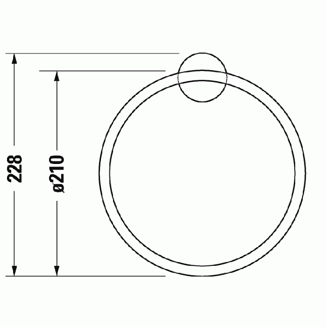 Duravit Starck T Полотенцедержатель - кольцо, настенный цвет: хром