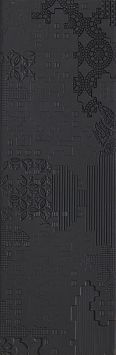 Керамогранит Mutina Bas Relief Patchwork Relief Nero Matt 18x54