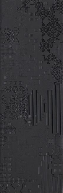 Керамогранит Mutina Bas Relief Patchwork Relief Nero Matt 18x54