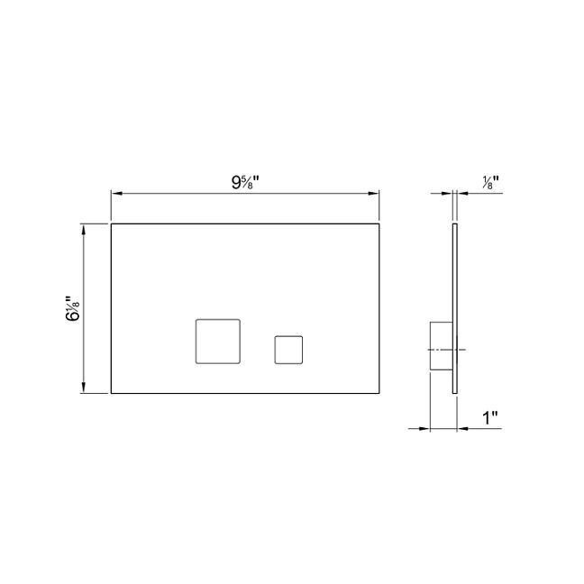 Fantini Кнопка смыва с 2 квадратными клавишами, подходит для GEBERIT SIGMA8, SIGMA12, цвет Matt Copper PVD