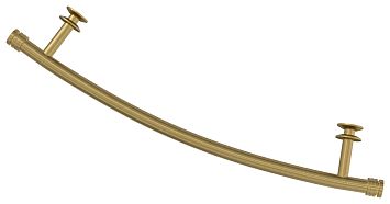 Полка выгнутая Сунержа 470, Состаренная латунь