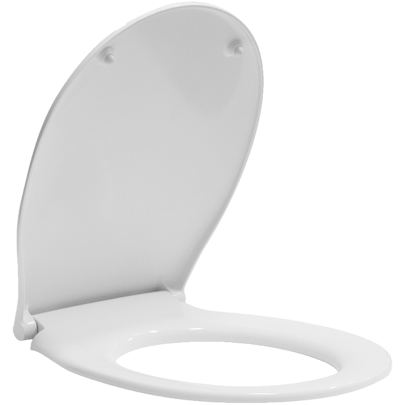 Сиденье для унитаза Classic из термоактивных смол с антибактериальным покрытием и плавным спуском soft-close белый хром (MSC87N11)