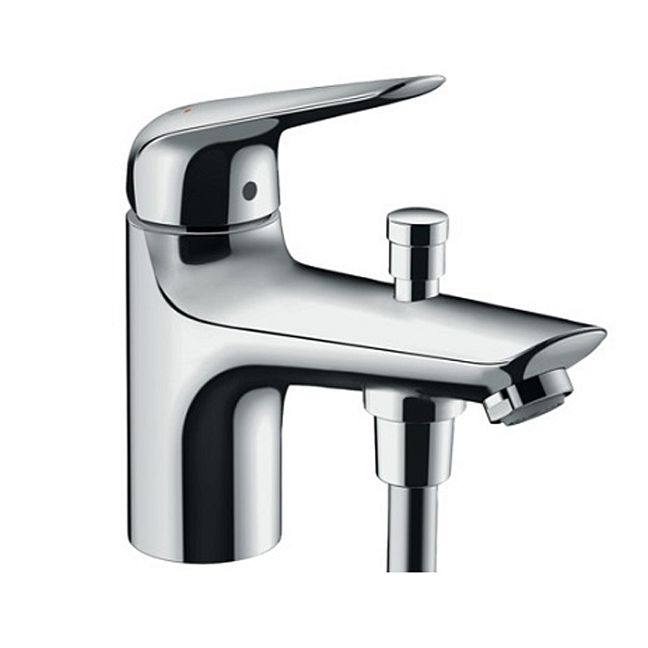 Смеситель для ванны Hansgrohe Novus Однорычажный Monotrou с переключателем, хром