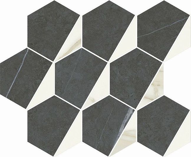 Керамогранит Italon Metropolis Mosaico Hexagon Gold 25,4x31