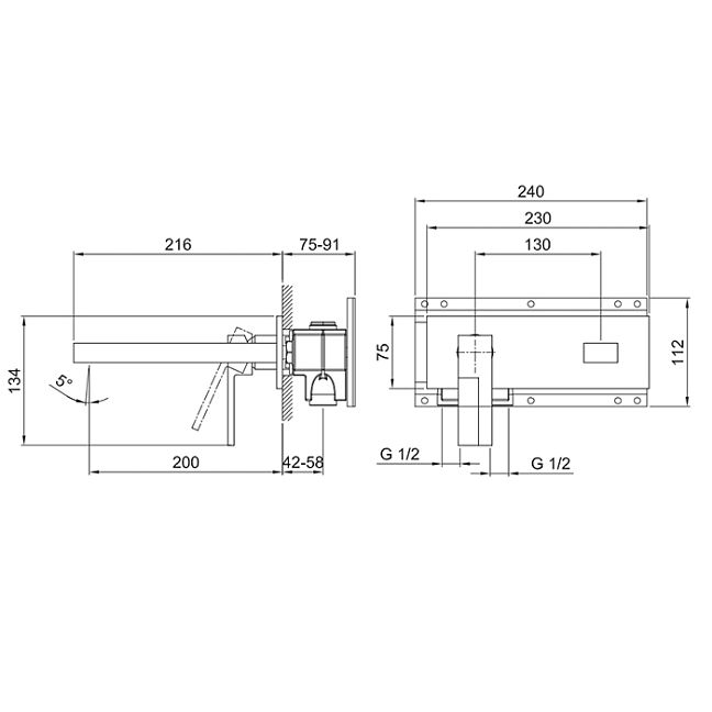 Fantini Внутренняя часть смесителя для раковины 2200D013XA, 1/2