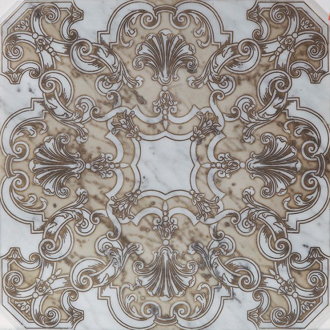 Мраморная плитка Akros Dogma Classic Hopus OLD Bianco Carrara 40x40