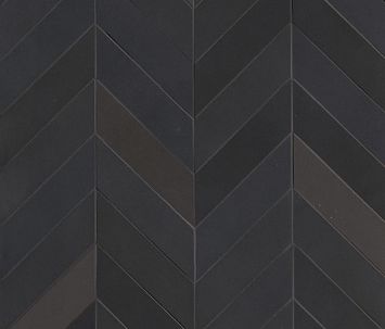 Керамогранит Mutina Mews Chevron Soot 5.5x19.6 см, черный