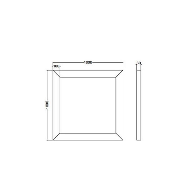 KERASAN Retro Зеркало 100x100, цвет золото