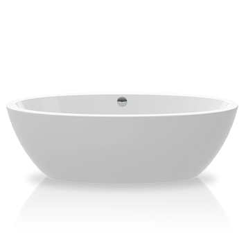 Ванна отдельностоящая  Knief Acrylic  Loom XS акриловая 170x85x60см, белая глянцевая, круглый слив-перелив хром.