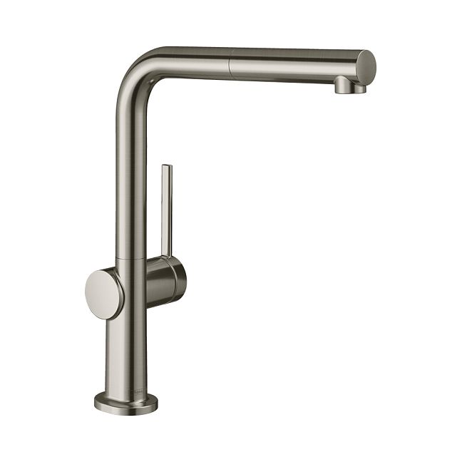 Hansgrohe Talis M54 Кухонный смеситель однорычажный 270 с вытяжным изливом 1jet sBox сталь 72809800