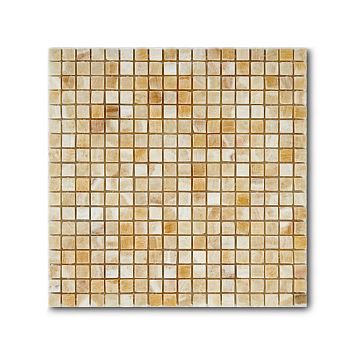 Мозаика Art&Natura  из натурального камня 15x15 Marble Mosaic Onix Miele 305x305 