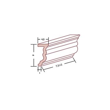 Etruria Design Керамический элемент Cornice Metro Light Green 9x15 Lux