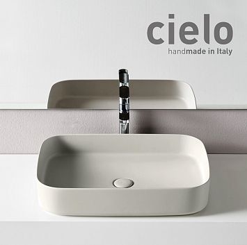 Cielo Shui Comfort Раковина 60х40xh12,5см для установки на столешницу, цвет Pomice