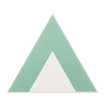 Керамическая плитка Petracers Triangolo Pinco Verde Su Bianco 17x17