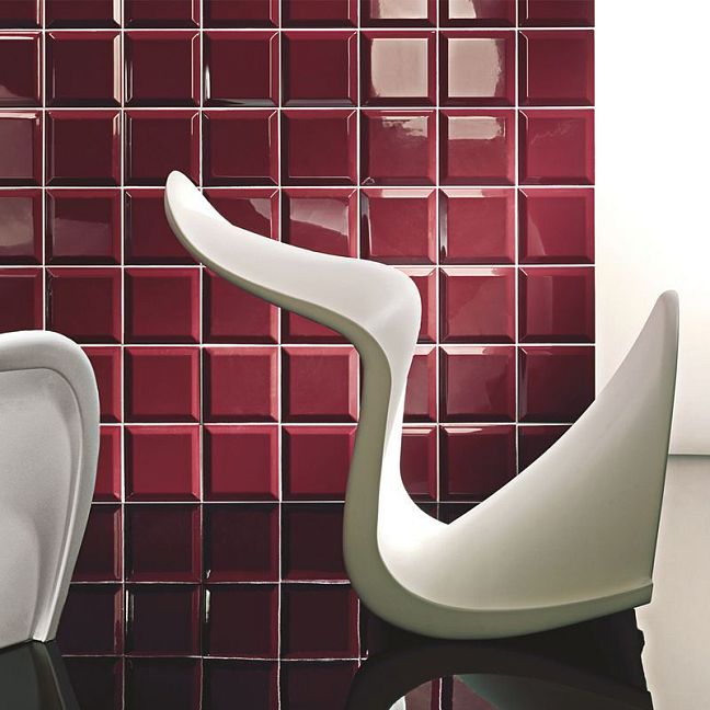 Керамическая плитка Etruria Design Victoria Diamantato Burgundy Lux 1° Scelta 15x15