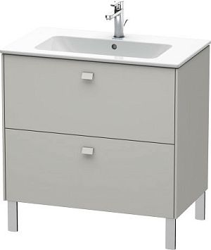 Duravit Brioso Тумбочка 820x479мм напольная, 2 выдвиж. ящика, отделка в цвет:е бетонно-серый матовый.