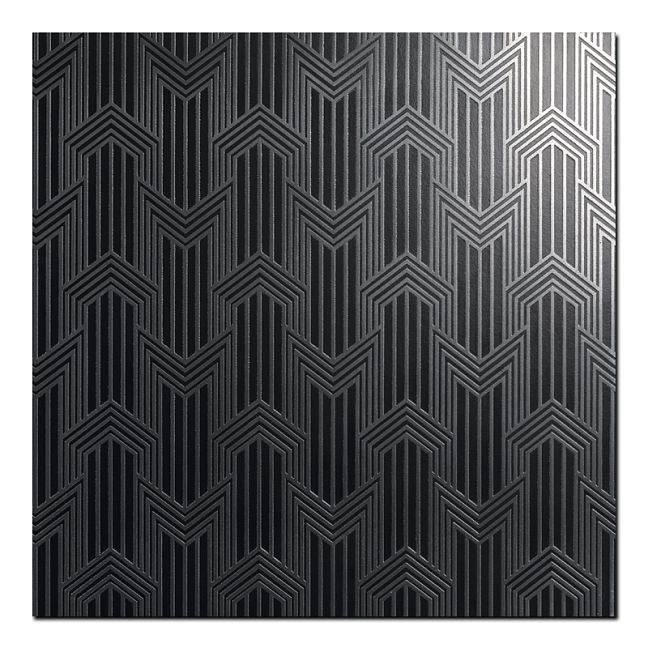 Керамогранит Petracers Swing Geometria Silver Sterling Su Nero Matt 60x60