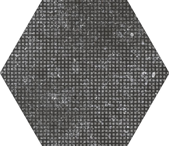 Equipe Керамогранит Coralstone Hexagon Melange Black 29,2x25,4x0,83