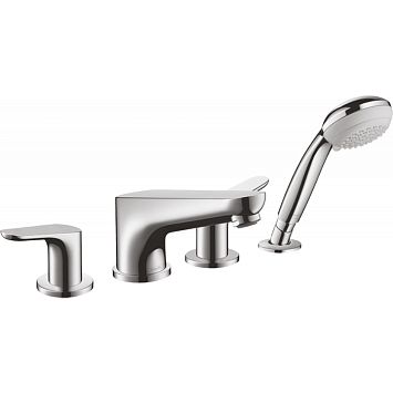 Смеситель на борт ванны Hansgrohe Focus на 4 отв., цвет: хром