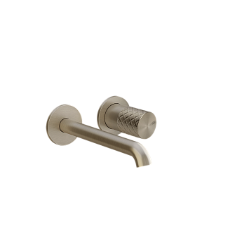 Внешние части для настенного смесителя для раковины Gessi Habito Intreccio, цвет Brushed Brass PVD