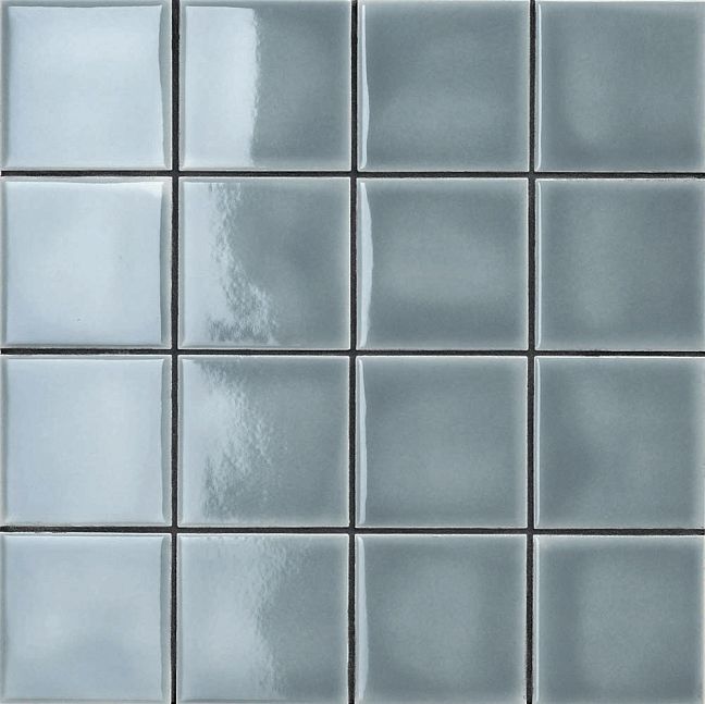 Керамогранит Mutina Din Light Blue Glossy 7,4X7,4 Rete 30,2X30,2