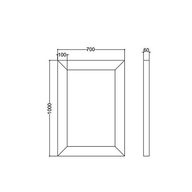 KERASAN Retro Зеркало Specchiera  70x100,цвет золото