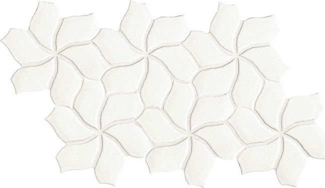 Керамогранит Mutina Botanica 40.3х23.1см, flower, универсальный, глазурованный, цвет:white matt