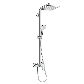 Душевая система Hansgrohe Crometta E 240 SHP 102см, с верхним душем 240х240мм., ручным дешем и однорычажным семесителем, цвет: хром ЦЕНА по АКЦИИ