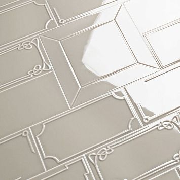 Керамическая плитка Etruria Design Art Deco Vectorframe A Silver Gray 1&deg; Scelta 12,5x25