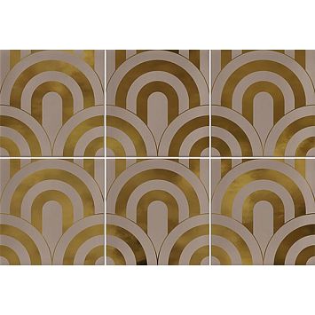 Керамическая плитка Vives Hanami Nuez Oro Takada Matt Metall 23x33,5