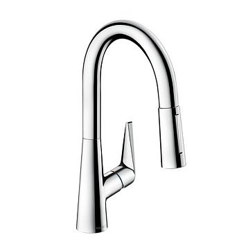 Смеситель для кухни Hansgrohe Talis M51 на 1 отв однорычажный, поворотный излив 18.5см с вытяжным душем, 2jet, h15.2см, цвет: хром