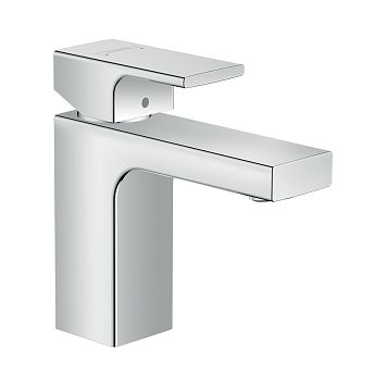 Hansgrohe Vernis Shape Смеситель для раковины однорычажный 100 с металлическим сливным гарнитуром хром