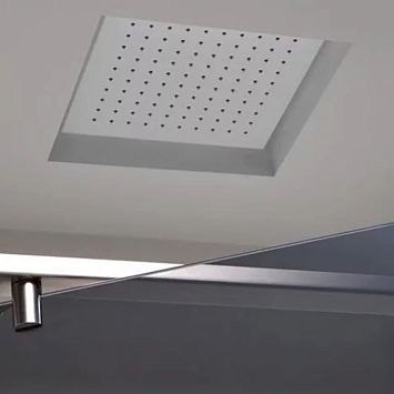 Antonio Lupi Meteo Верхний душ 350x350x110 мм., встраиваемый в потолок, рама белая, лейка белая
