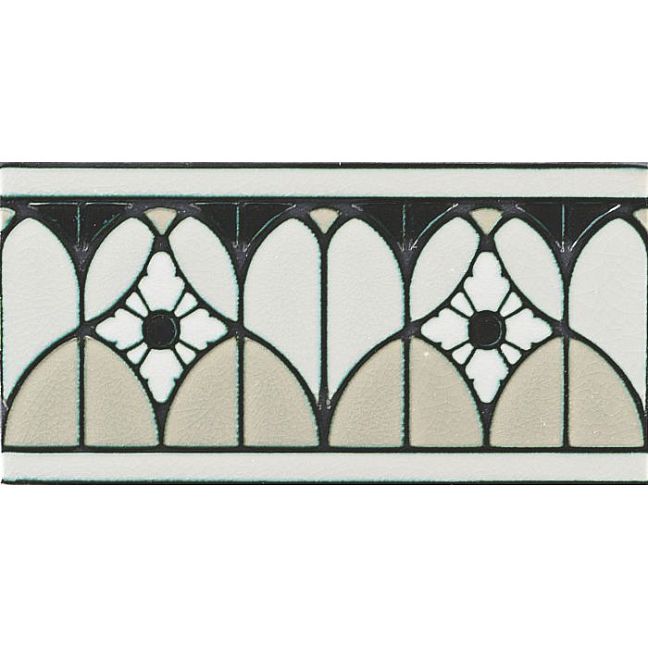 Бордюр Ceramiche Grazia Venice Bordura Fenice Grey Craquele 10x20