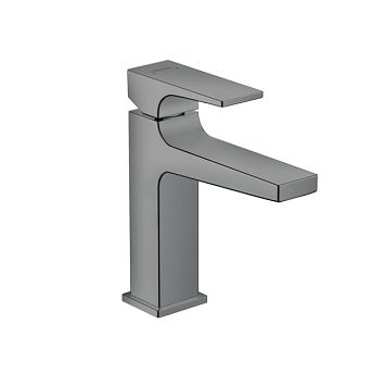 Смеситель для раковины Hansgrohe Metropol 110, на 1 отв, с донным клапаном, излив 135мм, цвет: шлифованный черный хром