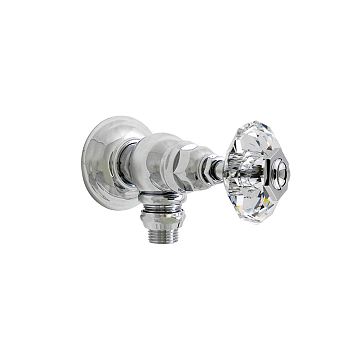 Nicolazzi Teide Вентиль запорный для стиральной машины 3/4, ручки Crystal handle, цвет: хром